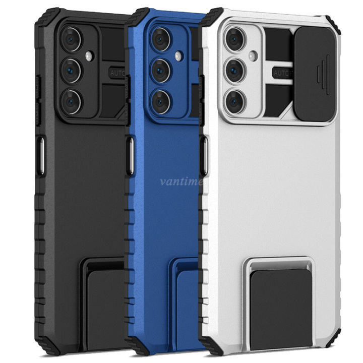 For Samsung Galaxy A05s Phone Case Hard Sliding Lens Protect Kickstand Back Cover