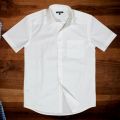 Men's, Poly cotton regular-fit perfect white solid-colour short-sleeve formal shirt. Preferble - Low Hassle and Maintanance.