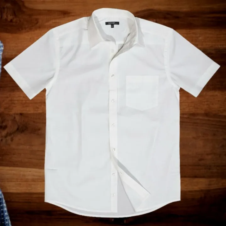 Men's,%20Poly%20cotton%20regular-fit%20perfect%20white%20solid-colour%20short-sleeve%20formal%20shirt.%20Preferble%20-%20Low%20Hassle%20and%20Maintanance%20-%20Image%203