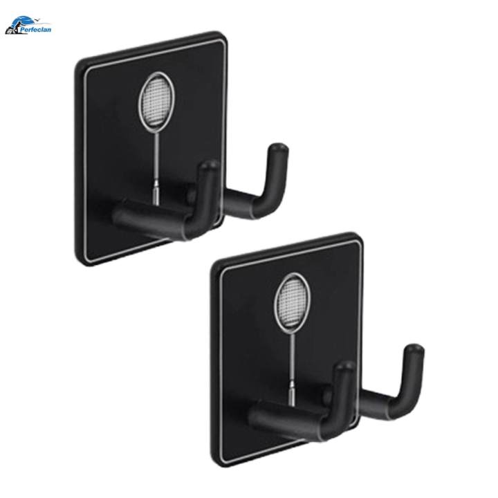 2x%20Wall%20Mounted%20Racket%20Rack%20Portable%20Wall%20Hook%20Metal%20Badminton%20Racket%20Hook%20-%20Image%202
