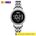 SKMEI 1669 Simple Date Time Watches For Female reloj mujer Digital LED Touch Women Watch Diamond Waterproof Ladies Wristwatches. 