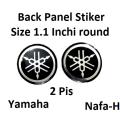 Motorcycle Yamaha Logo Sticker for Back Panel  - silver colol 2 pis. 