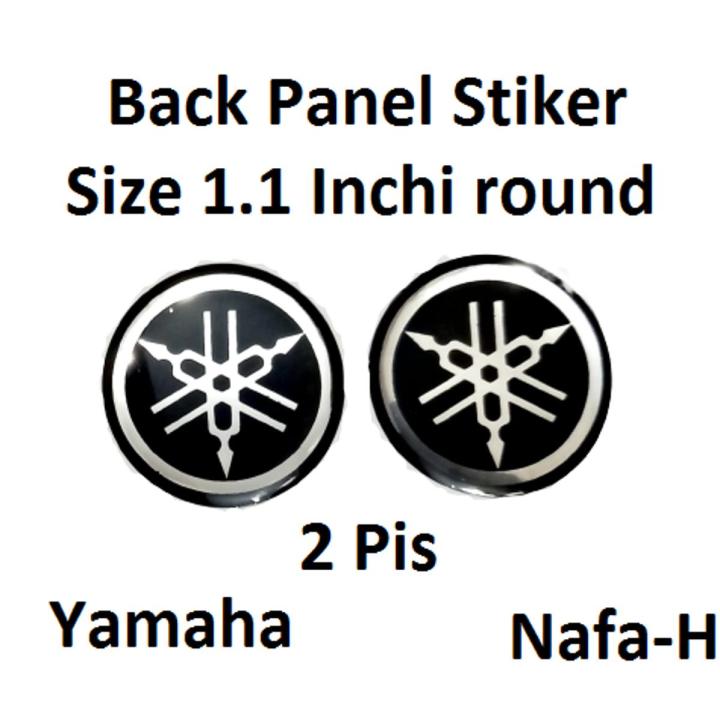 Motorcycle Yamaha Logo Sticker for Back Panel  - silver colol 2 pis