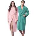 Soft Waffle Knit Shawl Robe – Lightweight Travel-Friendly Bathrobe.