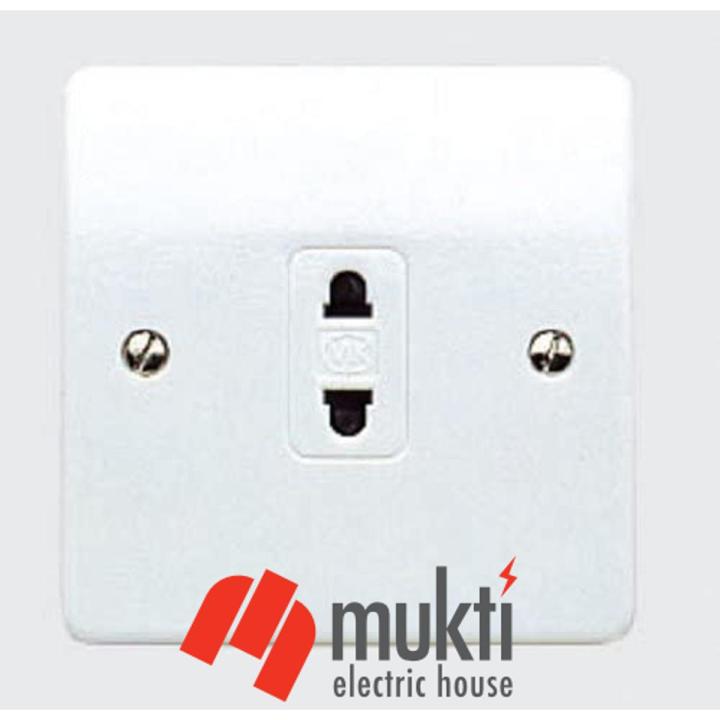MK Made in UK LOGIC PLUS 2 Pin 10A Socket without Switch Two 2Pin