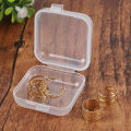 5PC/10PC Small Square Box With Lid Small Plastic Packaging Box Plastic Box Mini Clear Small Storage Case With Lid Stamp Earrings. 