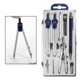 9 Pieces Math Geometry Sets with Storage Box,Includes Compass Replacement Pins, Pencil for Drafting and Drawings.