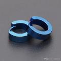 Blue Metallic Plug Earrings for Men. 