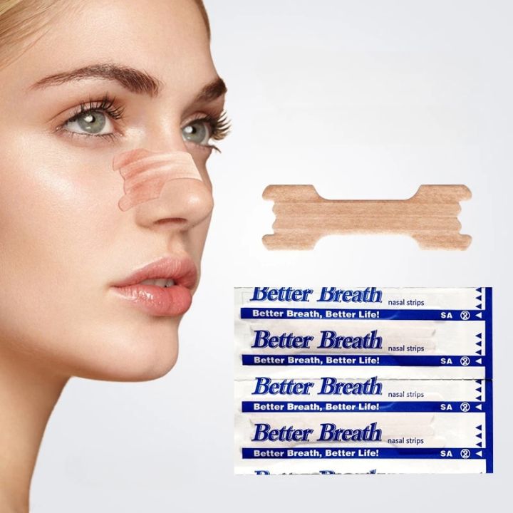 50 Pcs Breathe Nasal Strips Right Way Stop Snoring Anti Snoring Strips Easier Better Breathe Health Care