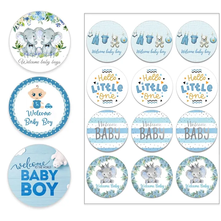Welcome%20Baby%20Boy%20Stickers%20Labels%20Cute%20Little%20One%20Elephant%20Decor%20Stickers%20Welcome%20New%20Born%20Gender%20Reveal%20Baby%20Shower%20Decor%20-%20Image%204