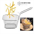 Chips Mini Fry Baskets Stainless Steel Fryer Basket Strainer Serving Food Presentation Cooking Tool French Fries Basket. 