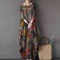 Vintage Women Sundress ZANZEA Casual Long Sleeve Printed Maxi Long Dress Kaftan Female Baggy Floral Vestidos Dresses House Foocus. 