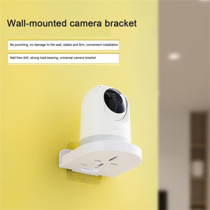 Wall Mount Floating Stand Shelf For Security Camera Mini Bedroom Bathroom Camera Shelf Monitoring Tray Organization Storage