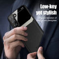 For Samsung Galaxy S21 FE 5G Case Plexiglass Back Protect Leather Cover S21FE 5G Silicone Shockproof Eye Protection Dermatoglyphics Protective Phone Cases Covers.