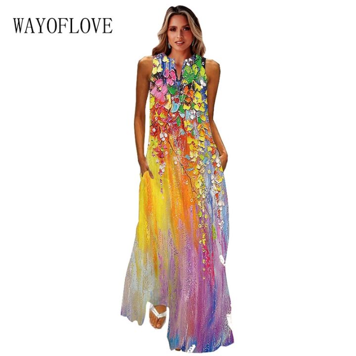 WAYOFLOVE%20Summer%20Beach%20Women's%20Dress%202021%20Elegant%20Robe%20Long%20Dress%20Party%20Sleeveless%20Dresses%20Women%20Casual%20Sundress%20Vintage%20Dresses%20-%20Image%203