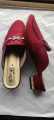 Shoe for Women Cing Jui Deep Meroon Block Heel Semi High Half Boat in Front Design Shoe.