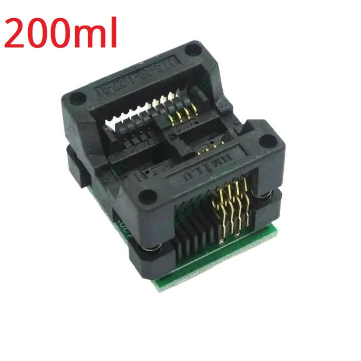 200mil SOIC8 SOP8 To DIP8 Programmer Adapter Socket Converter 200mil Wide Chip Wide Body Seat Wide 200mil Programmer Adapters Socket EEPROM Flash 8 Pin SMD Programming Module