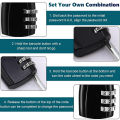 3 Digit Combination Lock, Luggage Locks, Resettable 3 Digit Padlocks with Zinc Alloy Body for School Gym Locker. 