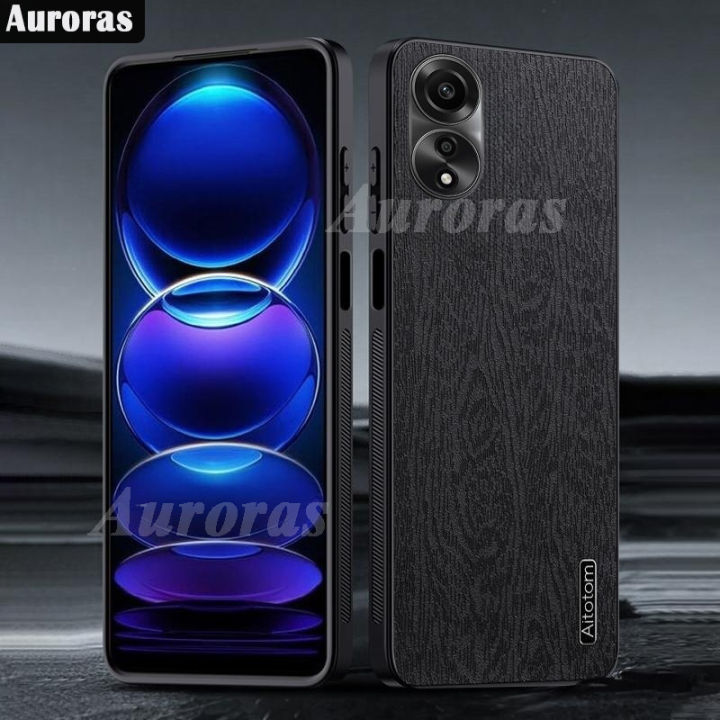 For OPPO A18 Phone Case Tree Wooden Pattern Soft Frame Ultra Thin Fashional Cover for OPPO A18 4G Cover Casing HP