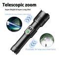 LED Flashlight Rechargeable, Zoom Super Bright Torch high Lumen Flashlight with Digital Power Display for Camping, Outdoor. 