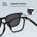 LouisWill 3 In 1 Sunglasses Magnetic Polarized Sunglasses Night Vision Eyewear Foldable Lens Magnetic Sun Glasses Frame Spectacles 3 Lens Unisex Anti-UV Spectacles Fashion Eyeglass.