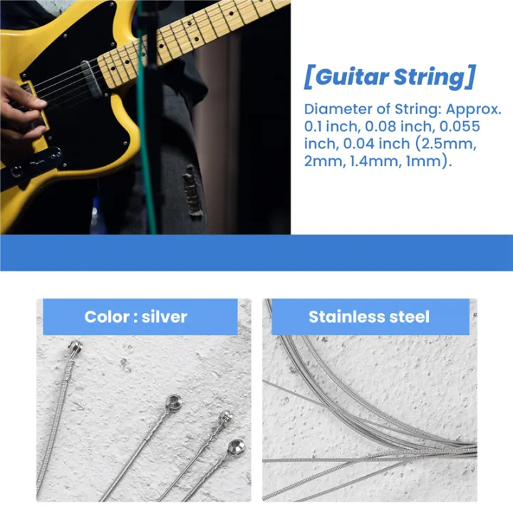 4%20Pcs%20Stainless%20Steel%20Bass%20Strings%20Bass%20Guitar%20Parts%20Accessories%20-%20Image%202