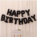 Happy Birthday Foil Balloon - Black.