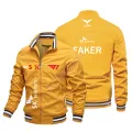 New 2024 LCK SK Telecom T1 Global Finals Jacket S13 Casual Men's Windproof Bomber Jacket FAKER Fan Jacket t1 Team Support Top. 
