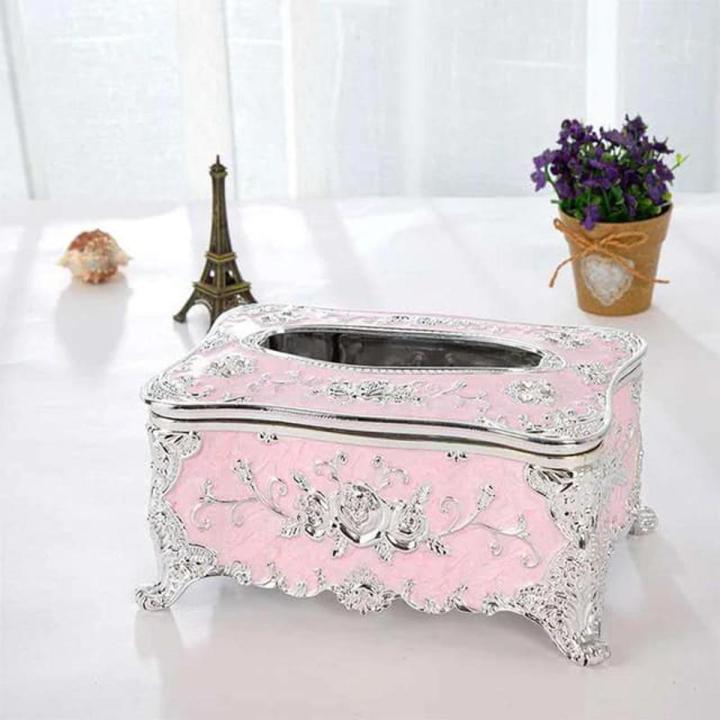 Universal Luxury European Style Acrylic Tissue Box Tissue Box -pink (Premium quality)