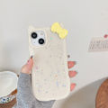 【HOT】 Olige Case For 11 12 13 14 15 Pro New fashionable and popular transparent glitter drip glue three-dimensional cat ears phone case back cover.