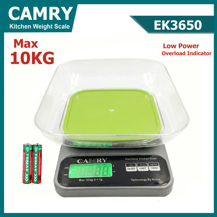 CAMRY Digital Kitchen Weight Scale Up to 10KG Model EK3650