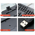 uFound U-70 Wired Business Office Keyboard 106-key USB Powered Keyboard Low Decibel Keys for Home/Office Black. 