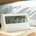 Creative LED Transparent Alarm Clock Luminous Multifunction Alarm Clocks Weather Temperature and Humidity Desktop Ornament Clock. 