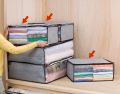 Extra Large Underbed Clothes Storage Bag – Transparent, Foldable Organizer for Blankets & Garments. 
