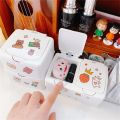 Durable Multi-functional Desk Organizer Box Large Capacity Plastic Box Sticker Storage Box Button with Lid Stationery Containers Desktop. 