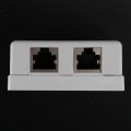 RJ45 Network Socket - Shielded Surface Mounted Double Wall Socket with CAT6A Ethernet LAN Cable Port for Network Cable. 