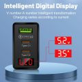 USB C Charger Digital Display 35W PD Quick Fast Charging Mobile Phone Multi Ports Wall Adapter for IPhone 15 14 Xiaomi Samsung.