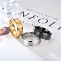 Titanium Steel Finger Rings Set For Man  Silver Gold Black Blue Titanium Steel Ring. 