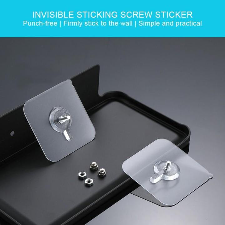 6Pcs%20Strong%20Self%20Adhesive%20Nails%20Poster%20Seamless%20Wall%20Hook%20Waterproof%20Durable%20Transparent%20Screw%20Hanger%20Hook%20for%20Kitchen%20Bathroom%20-%20Wall%20Hook%20-%20Image%203