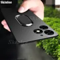 For infinix Smart 8 Plus Case Finger Metal Ring Kickstand Phone Case Car Holder Matte Soft Silicone Housing for infinix Smart8 Plus Phone Casing. 