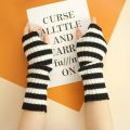 Warm Arm Warmers Women Wrist Elbow Thermal Glove Hand Arm Warmers Striped Knitted Woolen Elbow Mittens Cosplay Arm Sleeves. 