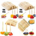 100 Pcs Bamboo Cocktail Picks | Eco-Friendly Disposable Fruit & Appetizer Skewers. 
