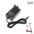 EU Standard 24V 0.5A Lead Acid Battery Charger Electric Scooter Bike E-bike Smart Fast Charger DC 27.6V 500mA 5.5*2.1mm Output. 