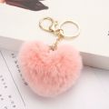 Cute Bag Attachment Soft Keychain Heart keyring for Ladies.