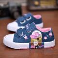 New Fashion Kids Canvas Shoes Denim Breathable Princess Girls Sneakers Flats Casual Tennis Shoes For Children Toddler Girl Shoes.