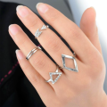 5 Pieces Modern Design Simple Rings  for Women. 