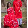 New Exclusive Designer Half Silk Share And Dhupiyan Panjabi For Combo Couple Dress. 