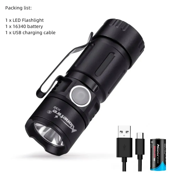 Alonefire%20X30%20Rechargeable%20Mini%20Led%20Flashlight%2016340%20battery%20Usb%20Powered%20Flash%20Light%20Pocket%20Torch%20Lamp%20XPG%20Wick%20Flashlights%20-%20Image%207