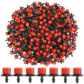 50PCS 1/4'' Barb Red Adjustable Nozzles Garden Watering Irrigation Sprinkler Emitter Micro Drip Balcony Yard Greenhouse Spray WANNA.