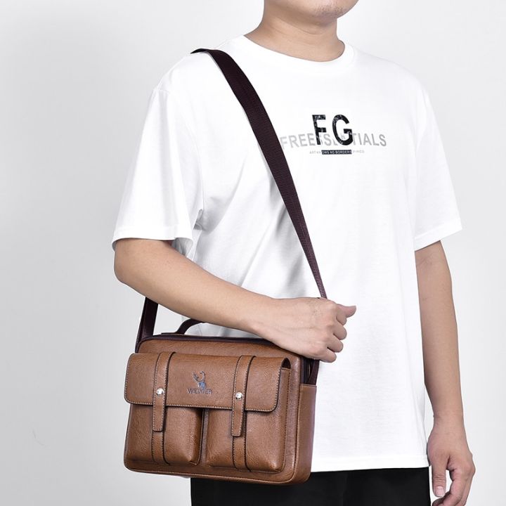 WEIXIER%20Brand%20Designer%20Leather%20Bag%202022New%20Men's%20Shoulder%20Bag%20Casual%20Backpack%20Retro%20Crossbody%20Bag%20pu%20Messenger%20Bag%20Men%20hand%20bags%20-%20Image%206